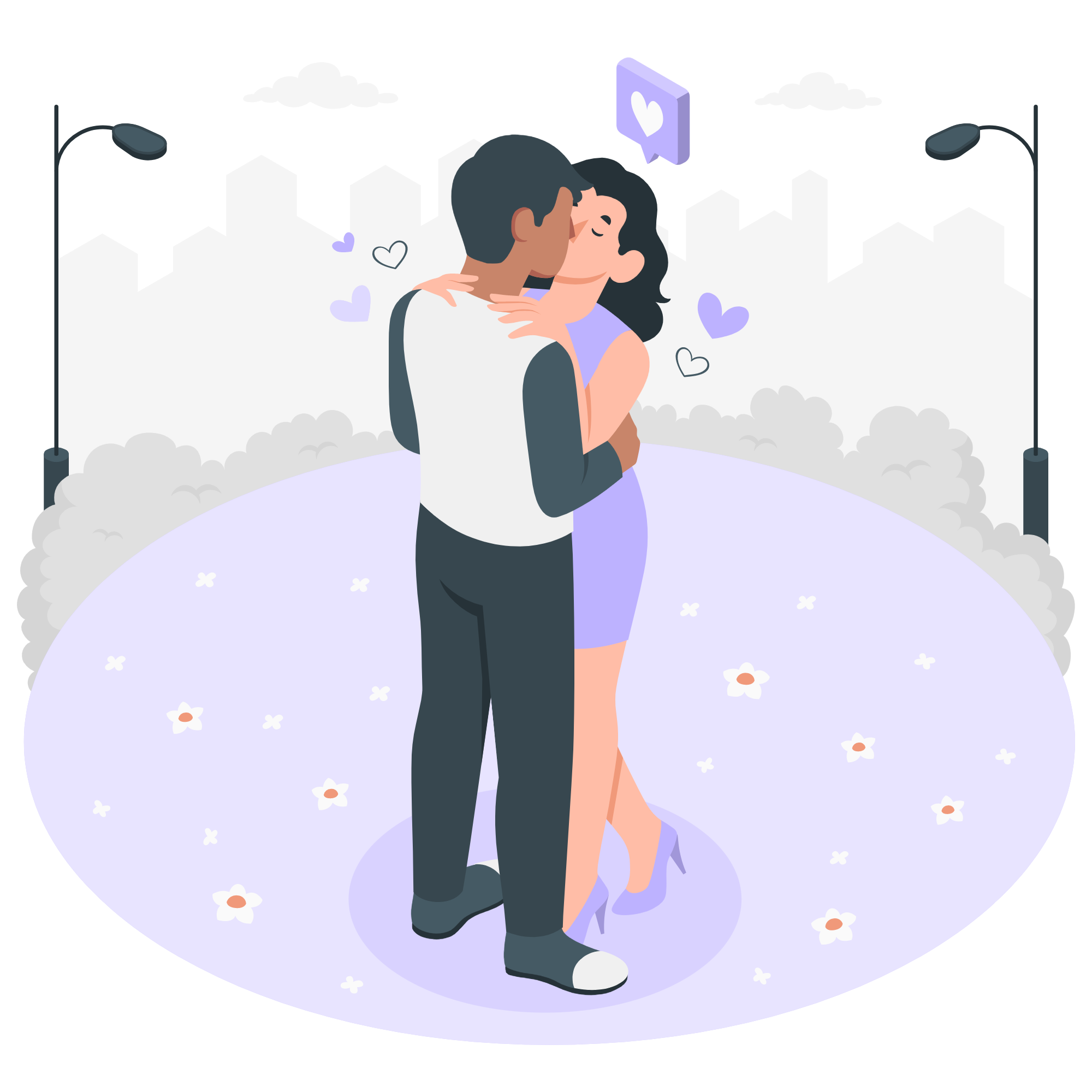 couple qui s embrasse amour